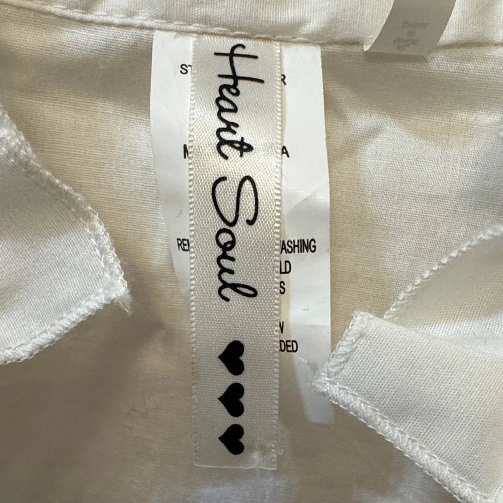 Heart Soul White and Black Ruffled Blouse - Picture 2 of 5